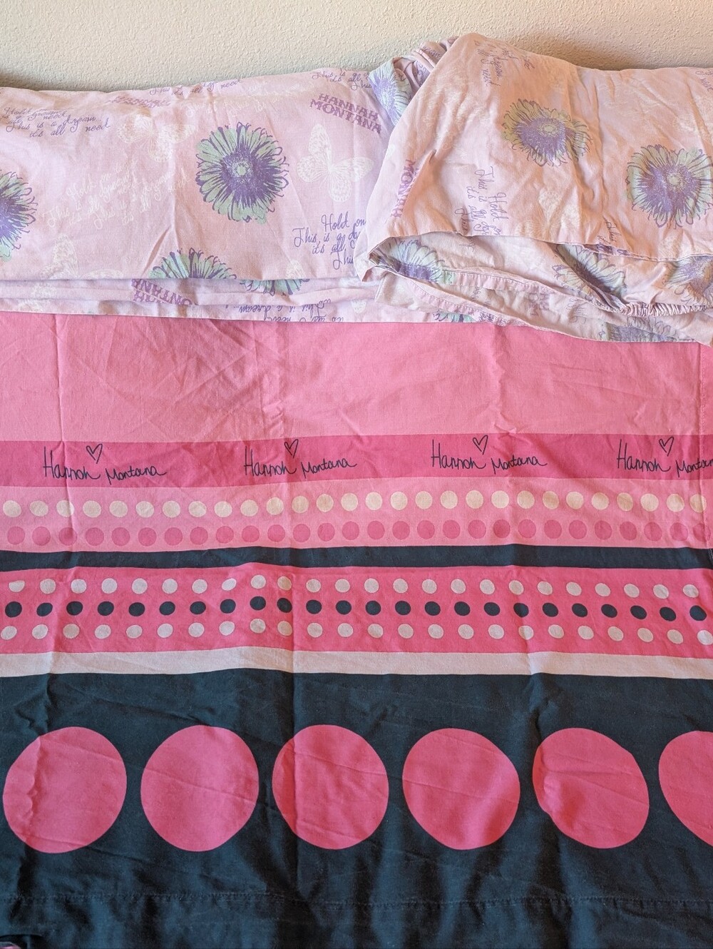 Vintage 2007 Hannah Montana Sheets & Curtain Set!